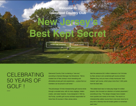NJ Golf Course Web Design